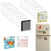 20-Pack 2x2 Inch Clear Acrylic Magnets with Strong Adhesive Backing,