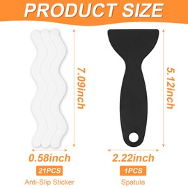 BDFDSJ 20PCS Shower Floor Non Slip Stickers,Bathtub Non Slip Sticker with Premium Scraper,Safety Adhesion Anti Slip Grips for Bath Tub Shower Stairs