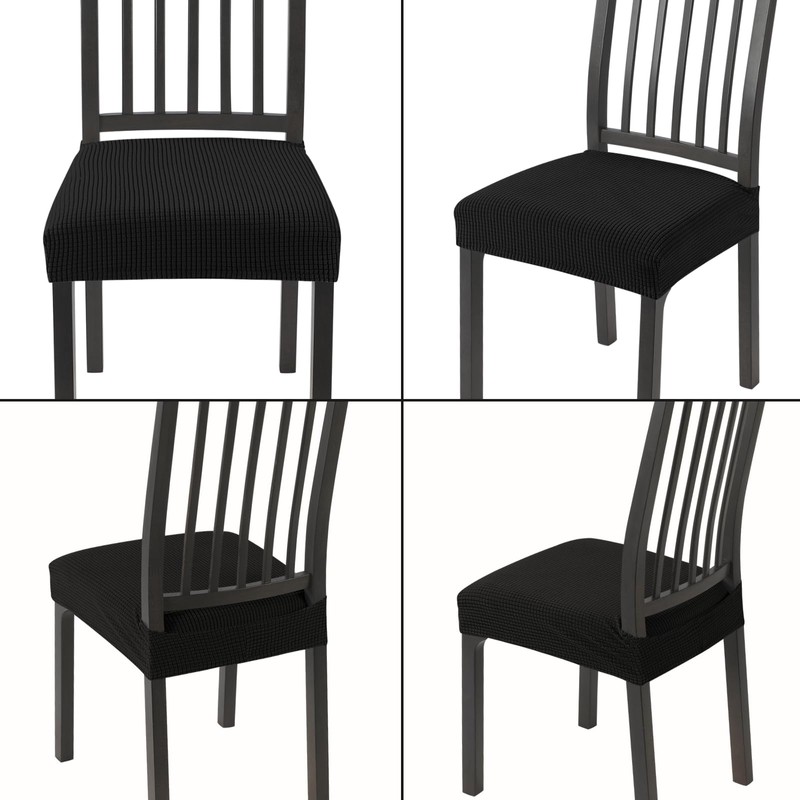 SearchI Stretch Dining Chair Seat Covers Set of 6, Soft