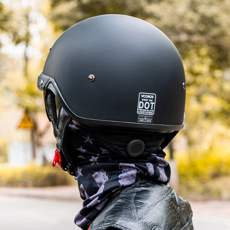 Half Helmets Motorcycle VHF04 Open Face Sun Visor Quick Release