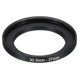 PATIKIL 30.5mm-37mm Metal Step Up Ring, Camera Lens Filter Adapter Ring Aluminum Filter Adapter Ring for Camera Lenses Hood, Black