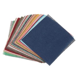 PATIKIL Cotton Fabric Bundles, 50 Pcs 4 x 4 Inch Fat Quarter Solid Color Precut Fabric Squares for Sewing Patchwork Quilting DIY Crafts, 50 Colors