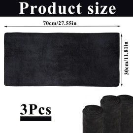 JISRKP 3 Pack Microfibre Sports Gym Towel, Super Soft and Absorbent Sports Towel, Sweat Towels for Gym, Fast Drying & Absorbent Workout sports towel Fitness, Yoga, Camping(Black)