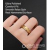 King Ring 6mm Spinner Hammered Ring – Shining Fidget Ring