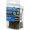 Power Pro Premium Exterior Wood Screws, #9 x 3 Inch