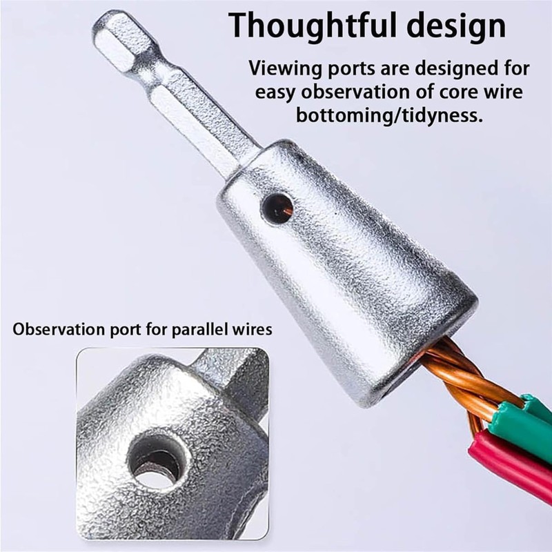 2 Pcs Twister Wire Connectors,Hex Shank Electrical Cable Wire Twister