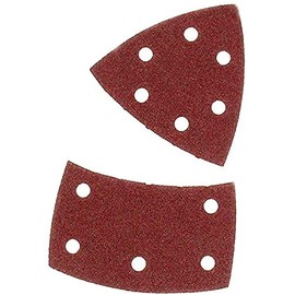 Sanding Triangles, 40 Pieces Sanding Sheets for Sander, Triangle Sandpaper for Bosch PSM 100A, 11 Holes, Mixpack (8 x 40/60/80/120/180 Grit)