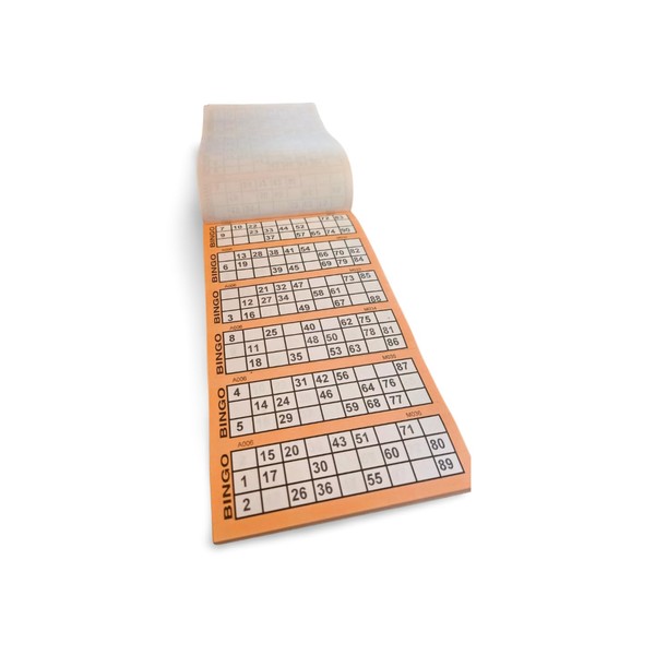 BINGO PAD 100 TICKET SHEETS - 600 Games Jumbo Bingo Game Books | Big Number Perforated & Numbered Bingo Raffle Arcade | Adult Activity Books For Bingo Dabbers | Stationary School Art Supplies
