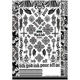 Sha-NailPro BlackInk. Tribal MDABI-003 Nail Sticker