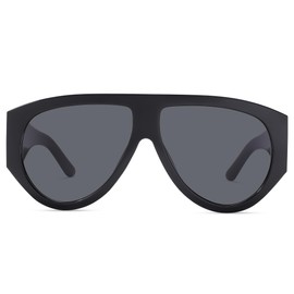 Bouryo Retro Oversized Aviator Sunglasses for Women Men Anti-Glare UV Protection Outdoor Chunky Frame Sunglasses