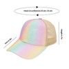Wovanoo Baseball Caps for Women Rainbow Gradient Mesh Running Hat