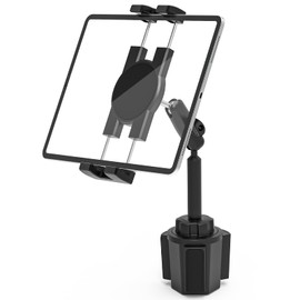 Phichy Car Tablet Holder, Car Cup Holder, Car Holder, Easy Installation, Aluminum Alloy Manufacture, 360 Degree Rotation, Free Adjustment, Japanese Instruction Manual Included, Compatible with Tablets