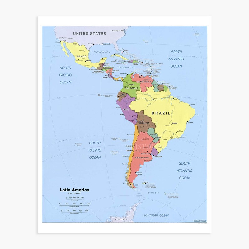HISTORIX 2006 Latin America Map Poster - 24x30 Inch Central