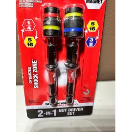 Milwaukee 49-66-4565 SHOCKWAVE Impact-Duty Quik-Clear 2-In-1 Alloy Steel Nut Driver Set with Magnet (2-Piece)