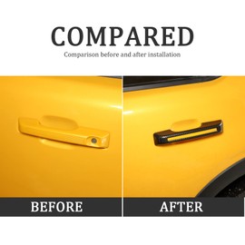 ABS Exterior Door Handle Decoration Trim Cover Compatible with Ford Maverick 2022 2023, ABS Car Accessories (Carbon Fiber Grain - 4 pcs)