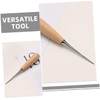 Gatuida 2Pcs Wooden Handle Leather Awl Tool for Bookbinding and