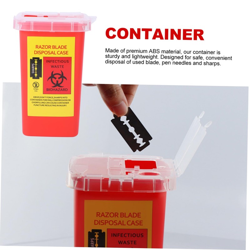 Gatuida 1PC Razor Blade Recycling Storage Container for Barbershop Salon