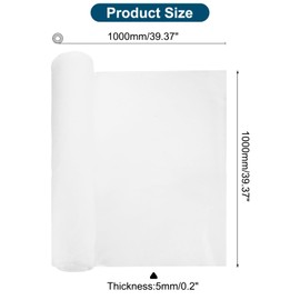 PATIKIL 39" x 39" x 0.2" Air Conditioner Filter Replacement, Washable Reusable Cut to Fit Foam Filter Air Filter for RV AC Vent Window Purifiers Computer, White
