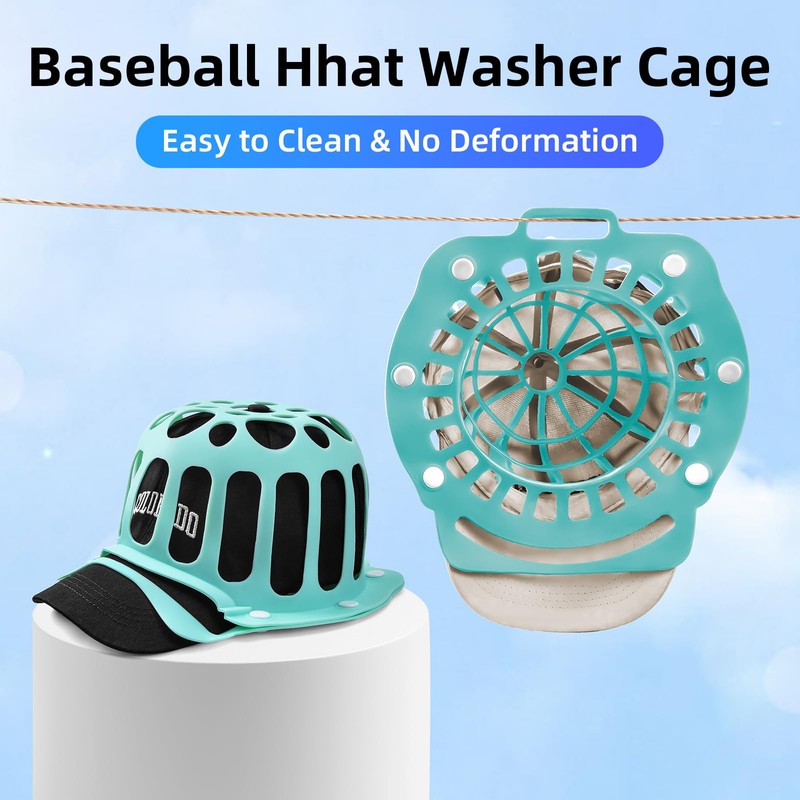 Blissfuhue Silicone Hat Washer Cage Hat Cleaner for Baseball Caps,