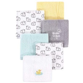 Luvable Friends Unisex Baby Waschlappen aus superweicher Baumwolle, Ente, Einheitsgröße