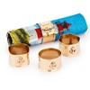 NKlaus Maritime Napkins Rings Set Brass Gold 4 Different Shapes