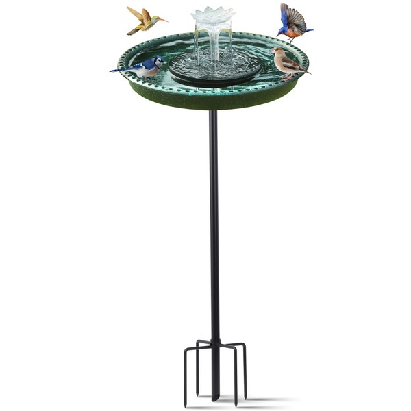Yiabivo Yiabivo Solar Powered Bird Bath with Fountains for Hummingbirds,Stable