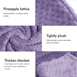 Dog Throw Blanket, Washable Fluffy Fleece Puppy Blanket Warm Soft Pet Blanket for Small Medium Dogs or Cats(L-100 * 80cm-Purple)