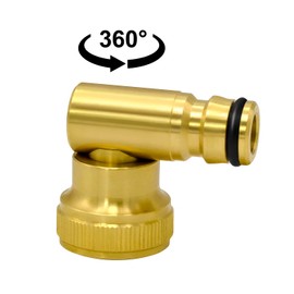 VARIOSAN Plug-In System Angled Tap Connector with Internal Thread 13156, 3/4 Inch IG, Untreated Brass