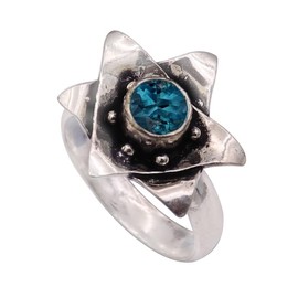 Londoner blauer Topas im Labor gezüchtet Edelstein-für Herren und Damen, alle Größen, 925 Sterling Silber Band Ring, Geschenkartikel, Schmuck TSR1001AT_28 (74 (23.6))