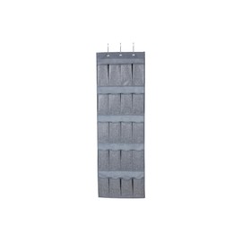 APOLLO THE HOUSEWARES BRAND Over Door 20-Pocket Holder: Maximize Storage, Declutter Effortlessly! Durable, Stylish, Space-Saving, Grey