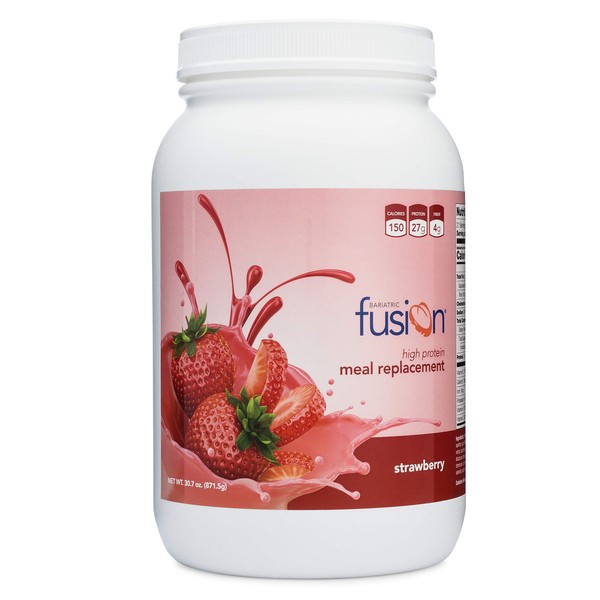 Bariatric Fusion Meal Replacement Protein 21 Serving Tub Strawberry for Bariatric Surgery Patients Including Gastric Bypass & Sleeve Gastrectomy