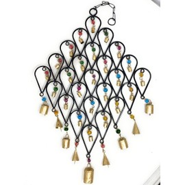 India Recycled Iron Bells Teardrop Wind Chime