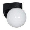 Sunset Lighting F4308-31 Outdoor Wall Sconce with Opal Glass, Black