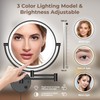 Rocollos 9" Plug-in Wall Mounted Lighted Makeup Mirror 1X/10X Magnification,
