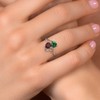 Gem Stone King 925 Sterling Silver Green Nano Emerald Red
