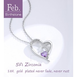 RAODA I Am a Child of God 1CT Birthstone Necklace initial heart necklace for girls 4-6 girls' birthstone jewelry for girls 6-8 Heart Cross Gifts for Girls 18K White Gold Plated Necklace for Teen Girls Baptism Gifts First Communion Gifts for Girls Goddaug