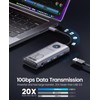 10Gbps USB C Hub,ORICO 7-in-1 USB-C Laptop Docking Station to