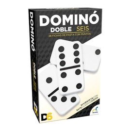 Novelty Corp - Dominó, Puntos Dobles 6, Juego de Mesa, Estrategia y Diversión, Juegos Familiares, 28 Fichas