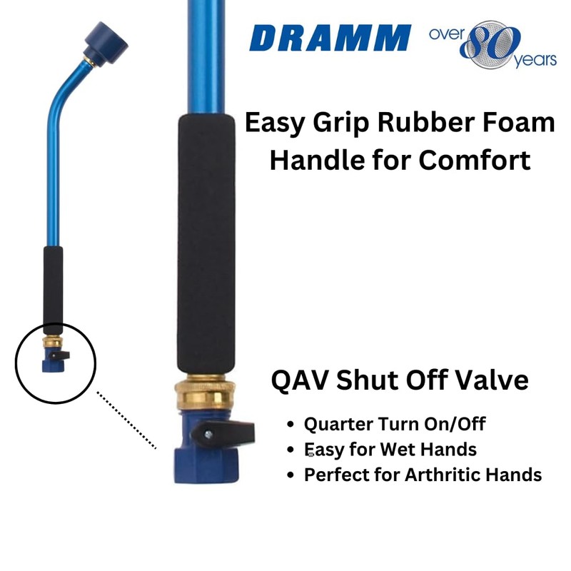 Dramm Sunrise Soft Rain Watering Spray Wand – 30” Long,