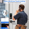 Yosimika Keyless Entry Door Lock with Handle Set,Smart Front Door