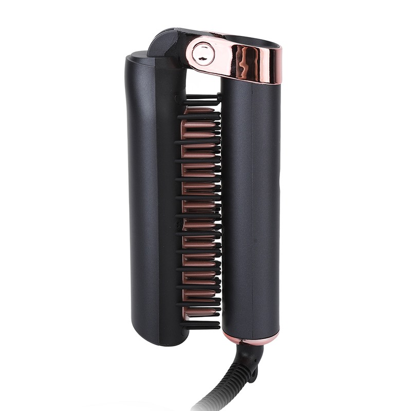Hot Comb Electric Folding Design Ergonomic Handle Curls Straight Hair