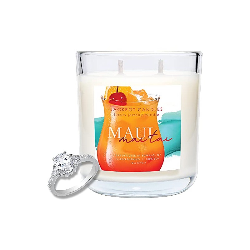 Jackpot Candles Maui Mai Tai Candle with Ring Inside (Surprise