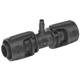 Gardena Micro-Drip System Reducing Tee - Practical T-Connector for Transition from 13mm Pipe to 4.6mm Pipe, Quick & Easy Connection Technology, Reusable (13204-20)