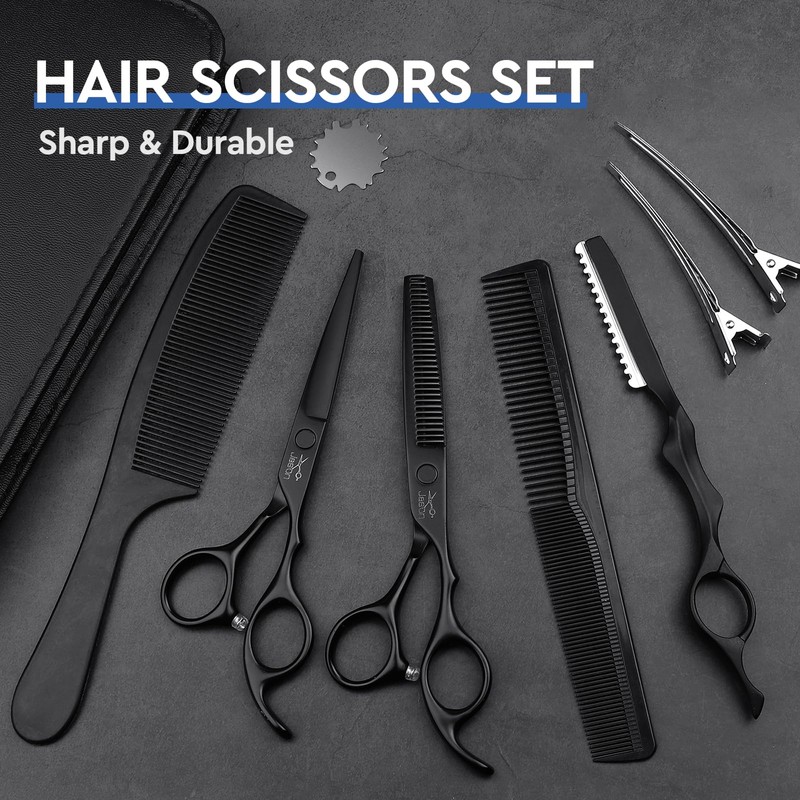 JASON Hair Cutting Scissors Set - Professional 10 PCS Haircut