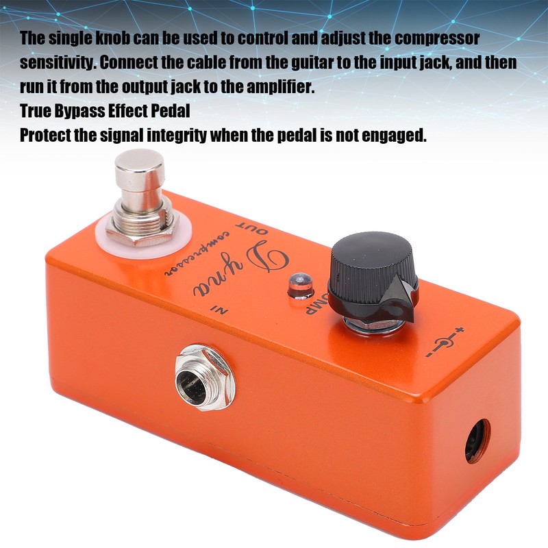 Guitar Effect Pedal Compressor MXR True Bypass Portable Adjustable Instrument