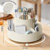 Lvjkes Rotating Pen Holder, Desk Organiser, 11 Compartments, Improved Large