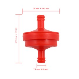 Molloparts 298090S 1/4 Fuel Line 394358S Fuel Filter 5098K Compatible with B & S BS Lawn Mowers, Replaces 298090 394358 AM38708 56-6360