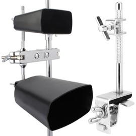 Drum Cow Bell Holder Clamp Adjustable Up or Down Durable Drum Kit