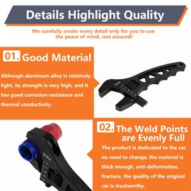 BARTOO AN Hose Fitting Adjustable Wrench 3AN-16AN Lightweight Aluminum(Black)