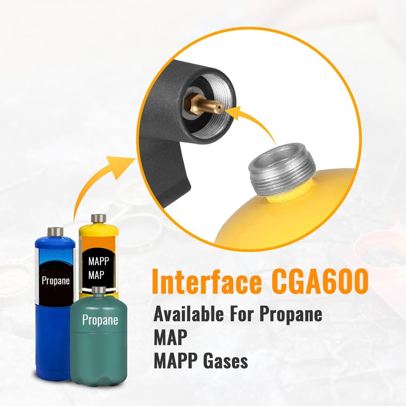 DOMINOX 2 Packs Propane Torch, High Intensity Trigger Start Gas